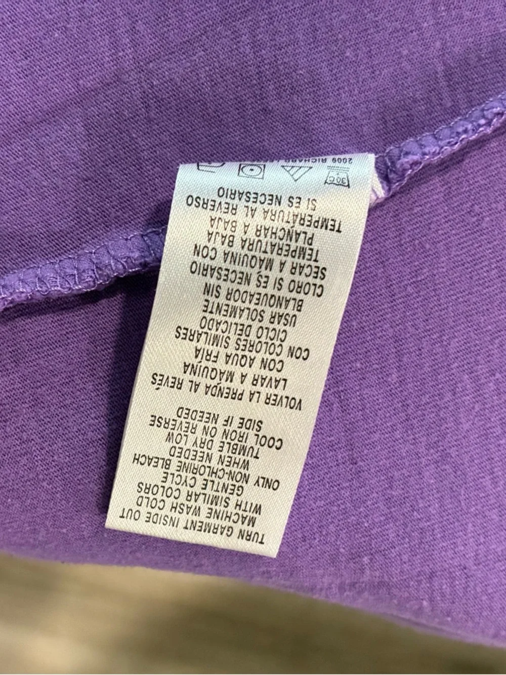 Disney Tinker Bell Purple Sweet Dreams Graphic Plus Size Pajama Top - Picture 6 of 9